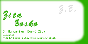 zita bosko business card